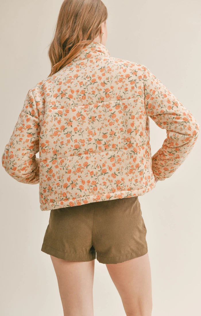Marigold Corduroy Puffer Jacket