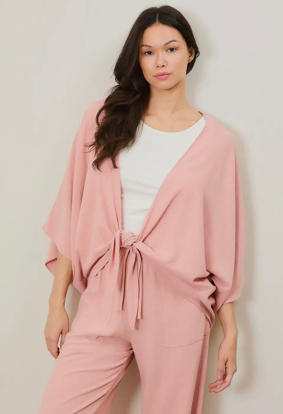Linen Kimono Tie Top