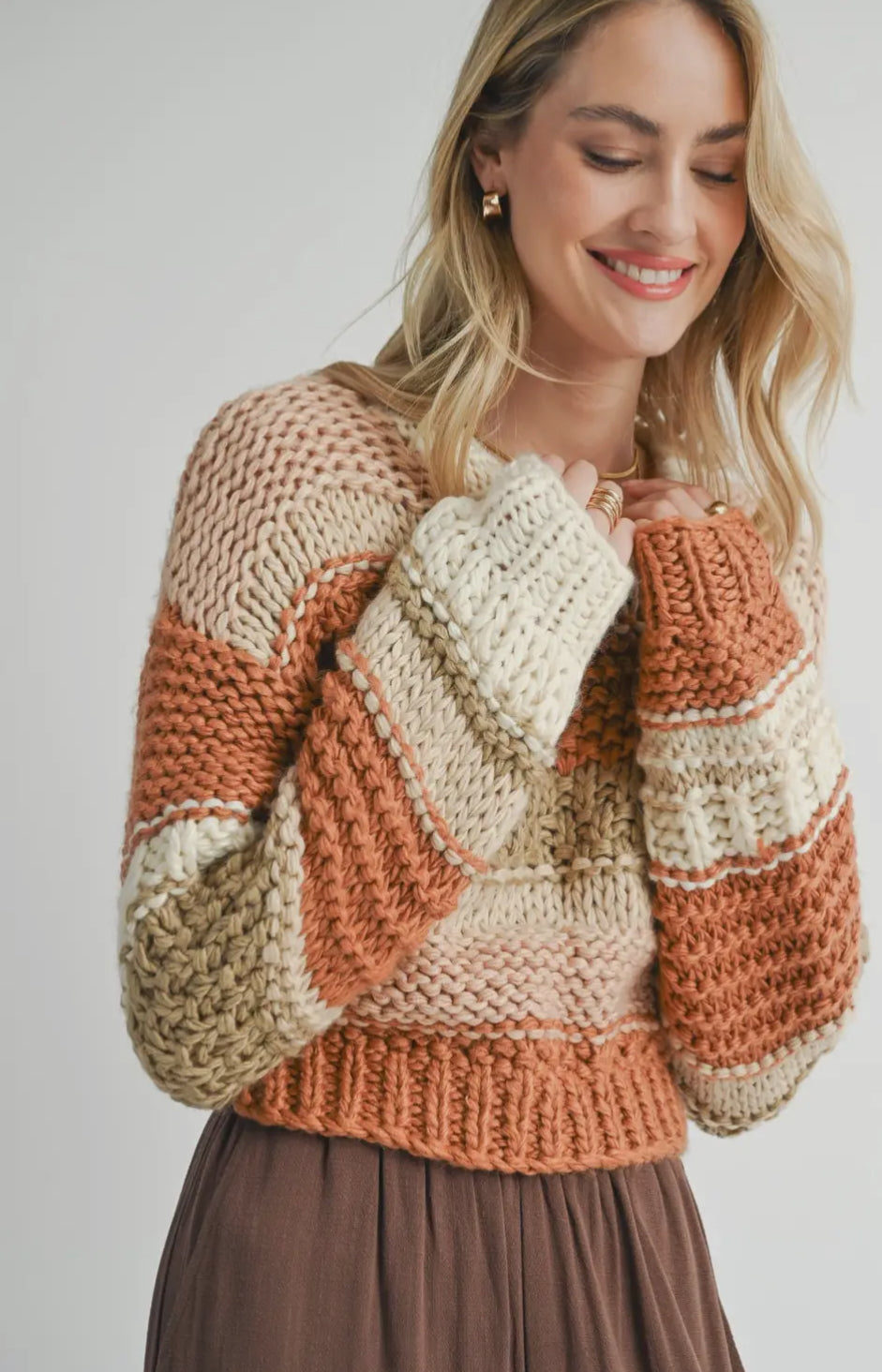 Butter Pecan Chunky Sweater