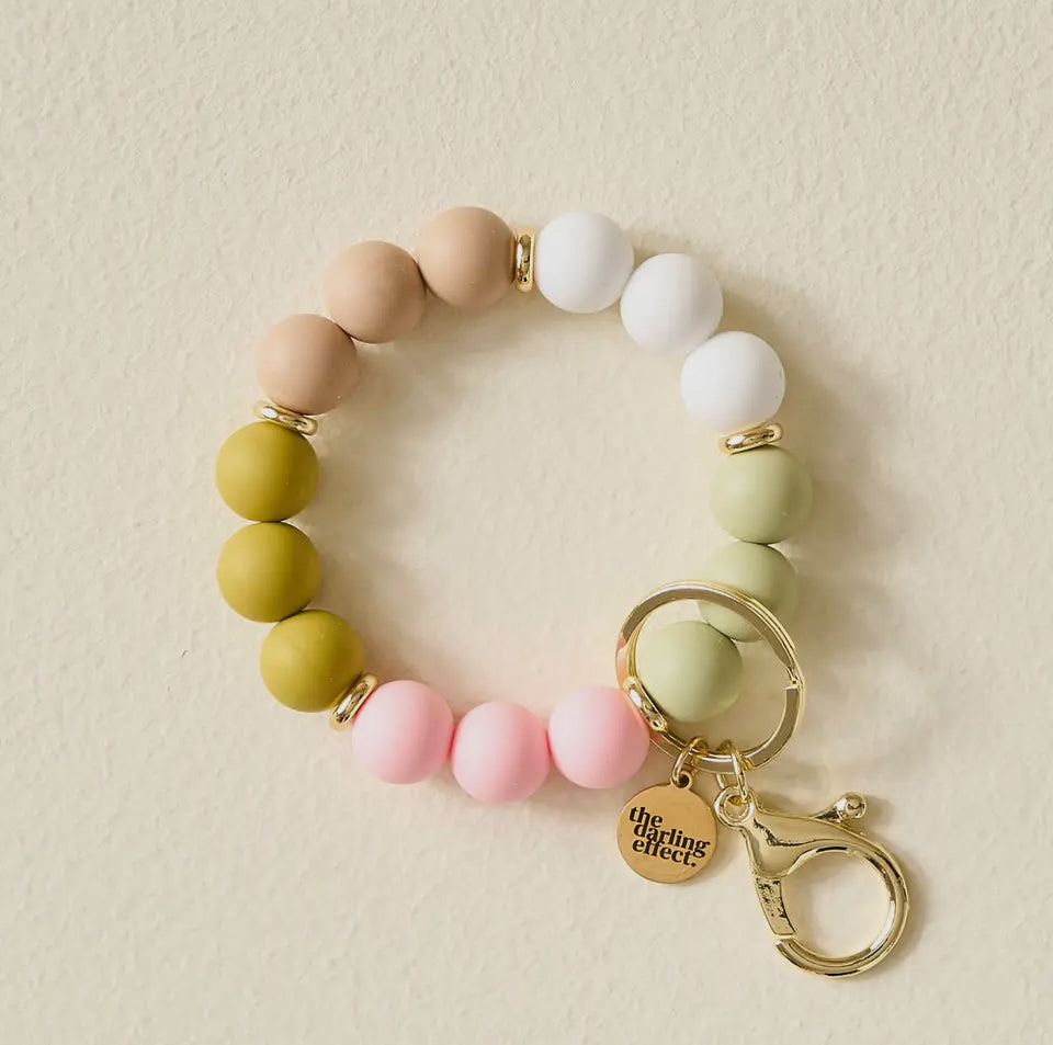 Hands Free Keychain Wristlet: Sweet Pea