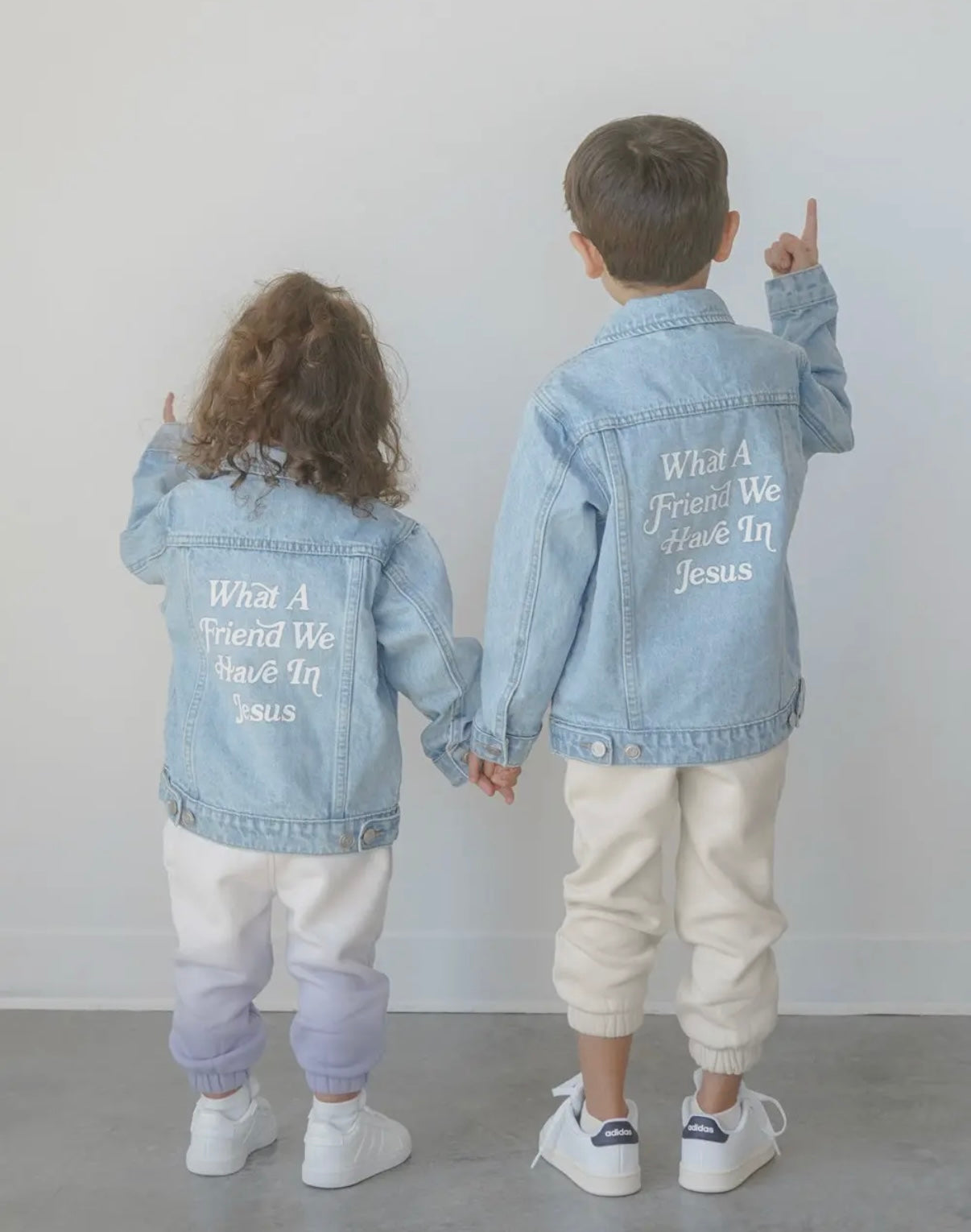 What a friend we have in Jesus kids Jean jacket