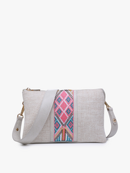 M2056TRB Pink/Mint Izzy Tribal Crossbody w/ Guitar Strap