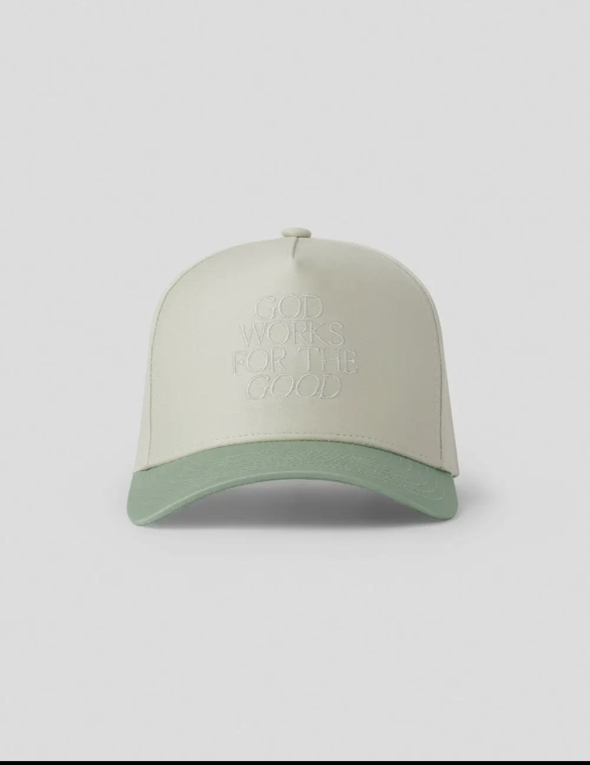 “God works for the good” hat