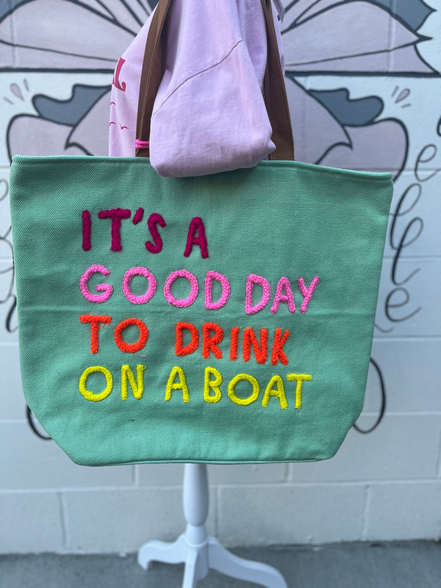 "It's a good day to drink  on a boat" Tote Bag