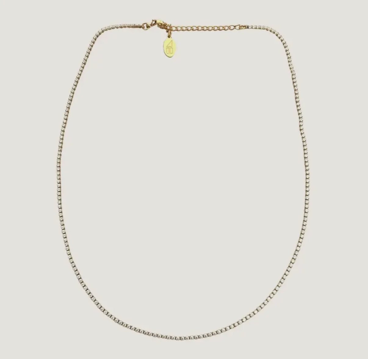 Waterproof micro tennis necklace