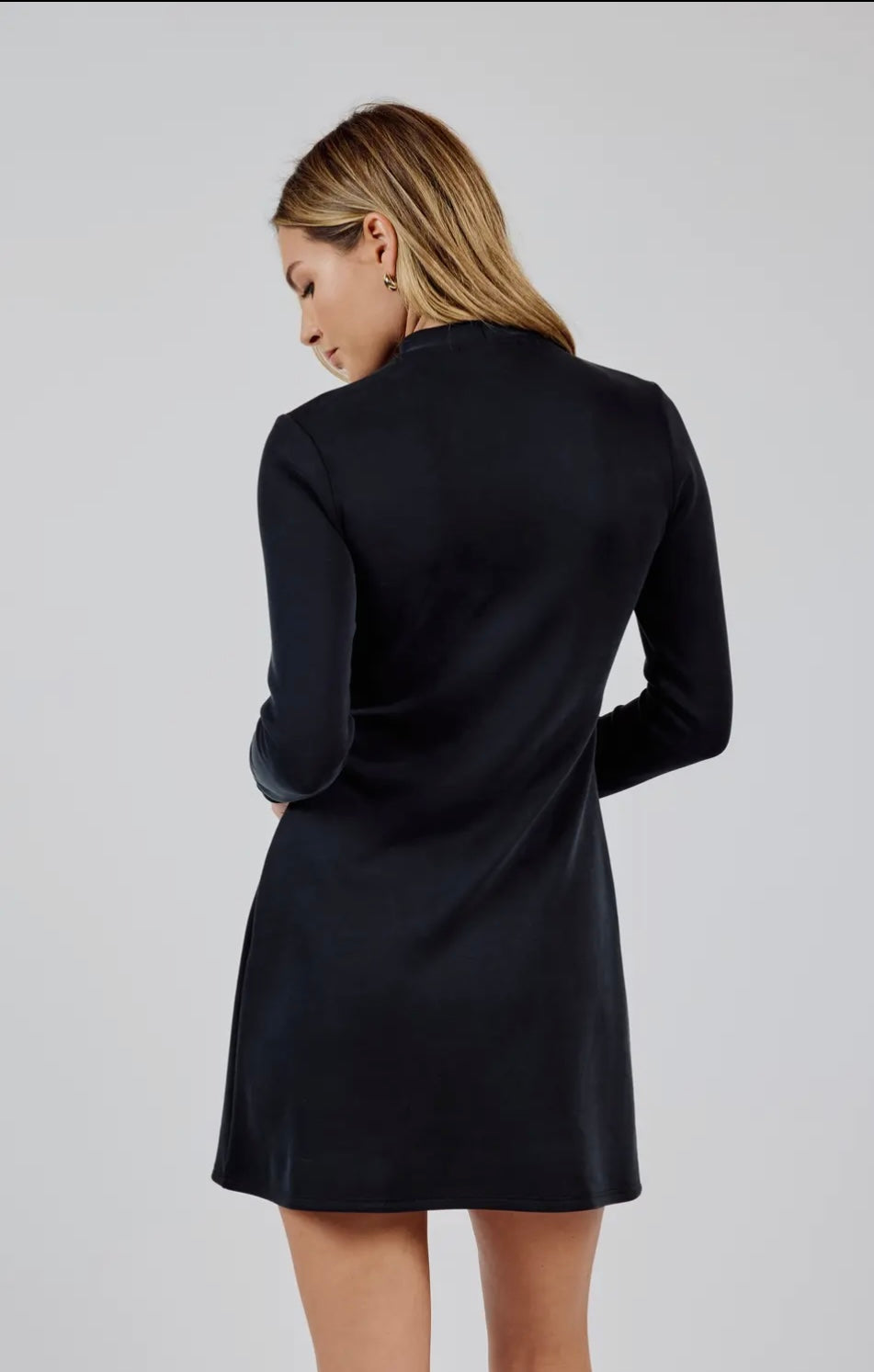 Hustle Mock Neck Knit Mini Dress