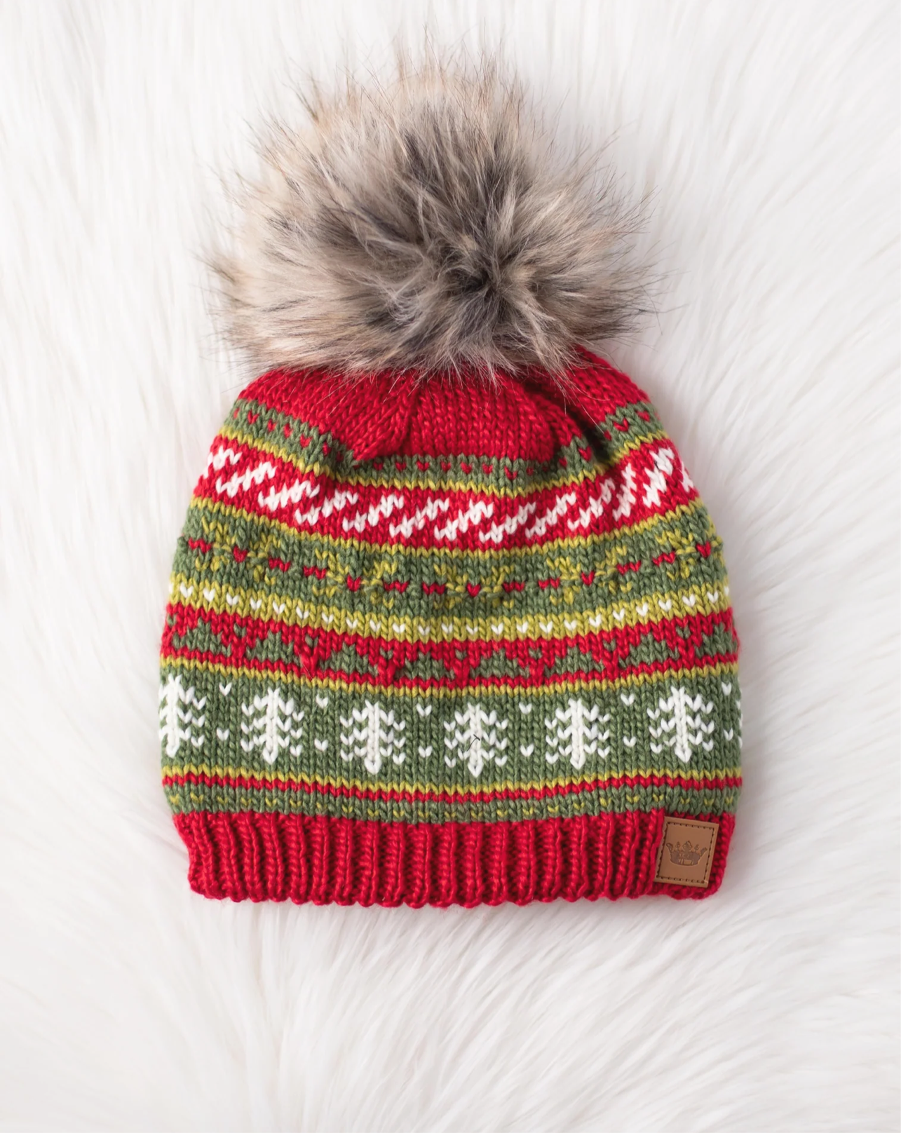 Red and Green Christmas Beanie