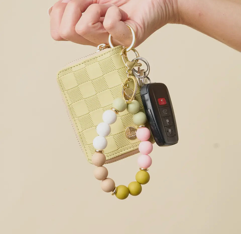 Hands Free Keychain Wristlet: Sweet Pea