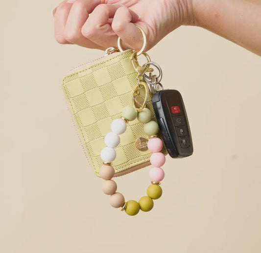 Hands Free Keychain Wristlet: Sweet Pea