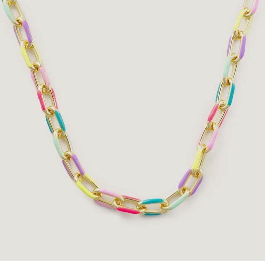 Pippa multicolor link necklace