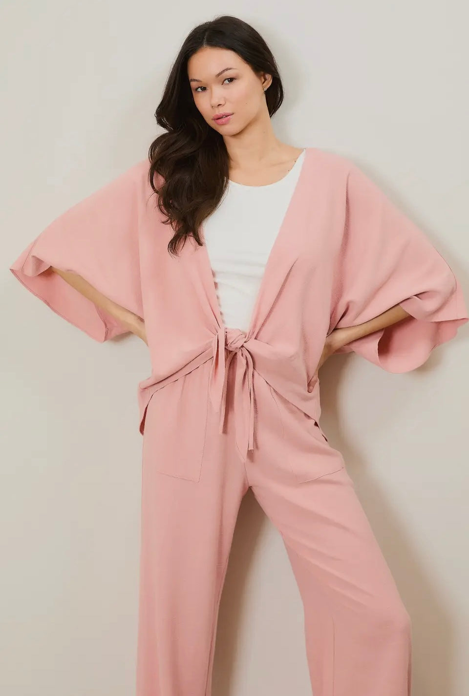 Linen Kimono Tie Top