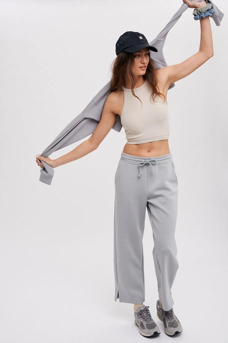 Seamless Ribbed High Neck Bralette