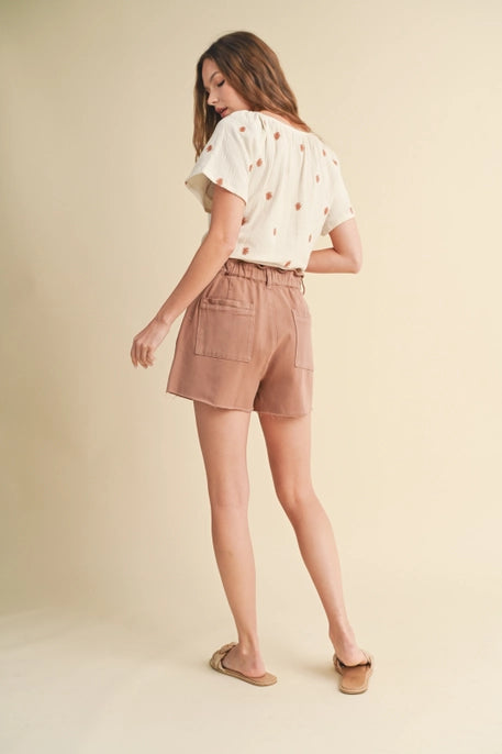 Paperbag Distressed Cotton Denim