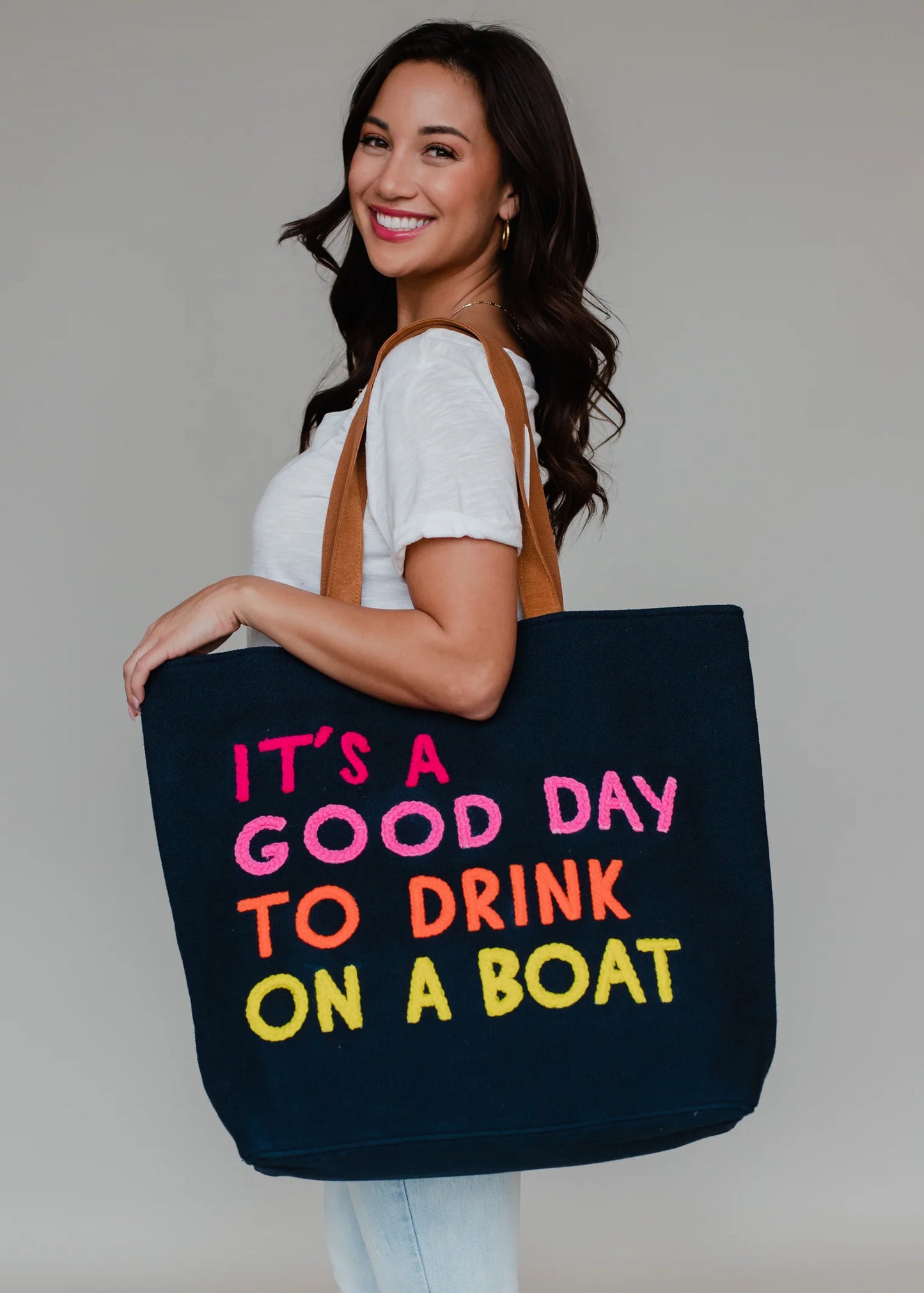 "It's a good day to drink  on a boat" Tote Bag